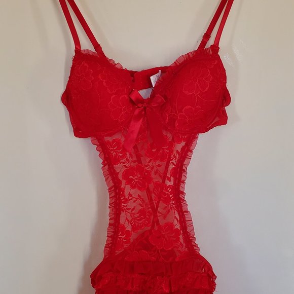 New Red Lingerie Teddy - Picture 8 of 8